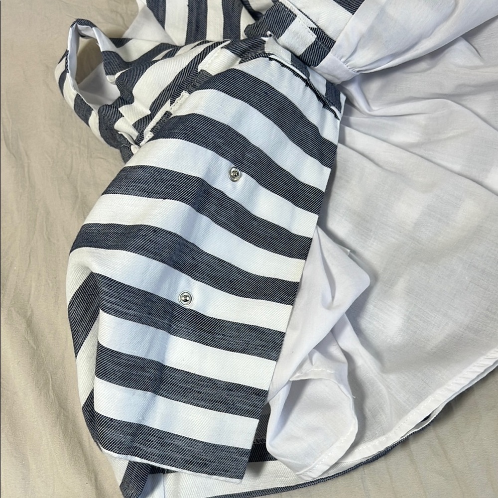 Mayoral Blue and White Sleeveless A-line Sundress - Picture 7 of 9
